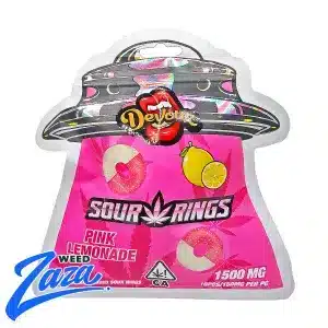 Devour Sour Rings Pink Lemonade edibles 1500mg cannabis product