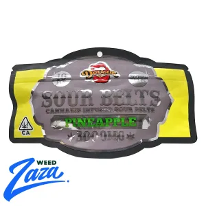 Devour Sour Belts Pineapple edibles 3000mg cannabis product