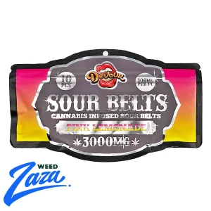 Devour Sour Belts Pink Lemonade edibles 3000mg cannabis product