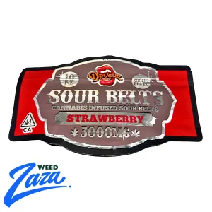 Devour Sour Belts Strawberry edibles 3000mg cannabis product
